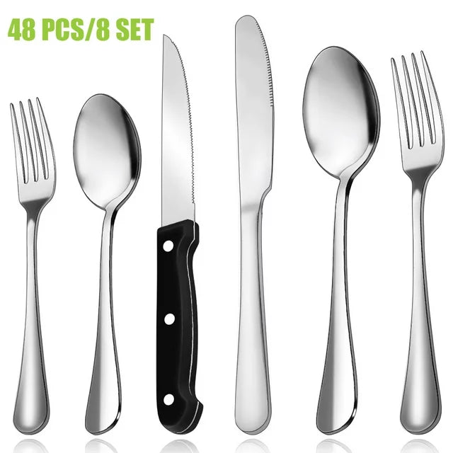 48 Pieces Silverware Set